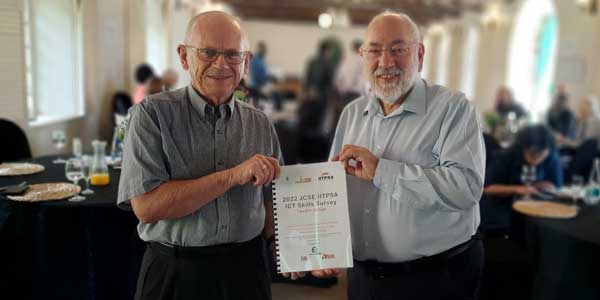 Adrian Schofield and Professor Barry Dwolatzky, authors of the 2022 JCSE C IITPSA Skills Survey